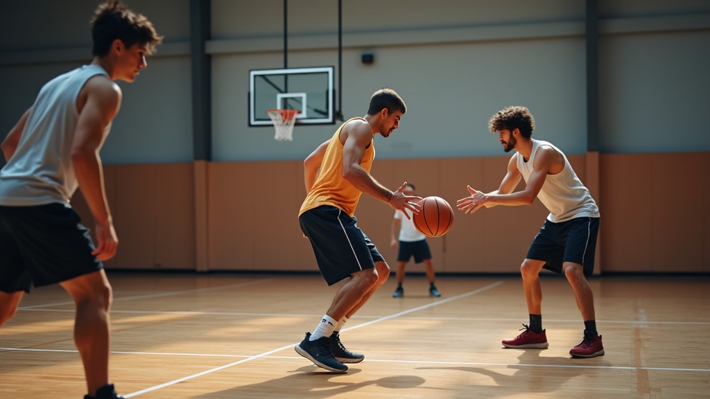 Ruedas de pase en baloncesto para mejorar la circulación de balón