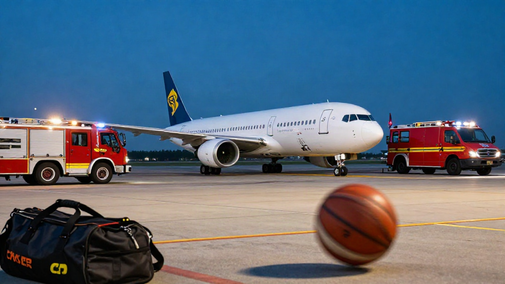 El avión en que viajaba el Laboral Kutxa efectúa un aterrizaje de emergencia
